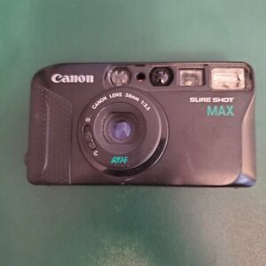 Canon Sure Shot Max 35mm Film Camera 38mm 1:3.5 Lens Black Parts Repair